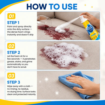 🔥Last Day 50% OFF🔥 Foam No-Rinse Cleaner — Spray, Wipe & Done