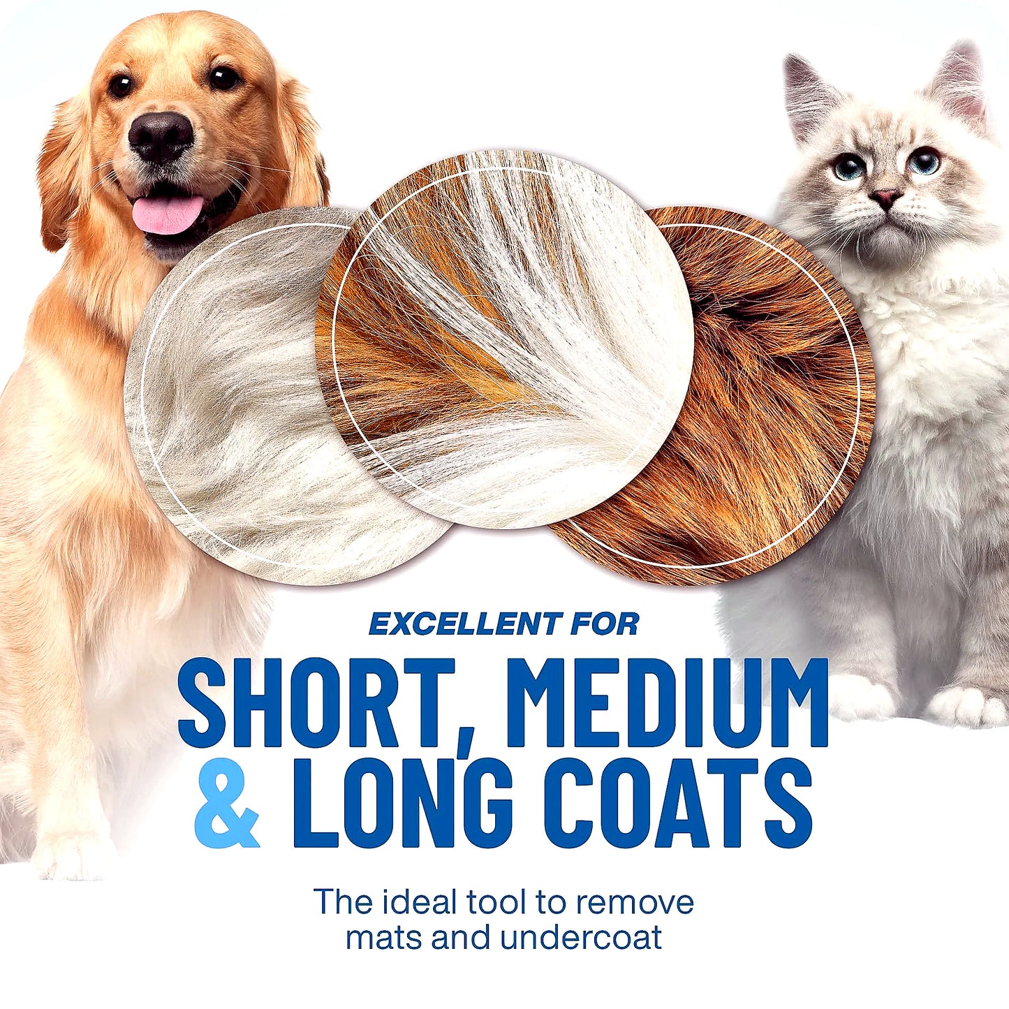 🐾 Professional Deshedding Tool for Dogs & Cats – Gentle, Efficient & Fur-Free Home ✨💖