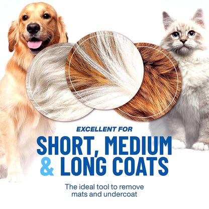 🐾 Professional Deshedding Tool for Dogs & Cats – Gentle, Efficient & Fur-Free Home ✨💖