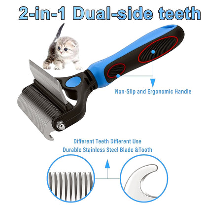 🐾 Professional Deshedding Tool for Dogs & Cats – Gentle, Efficient & Fur-Free Home ✨💖