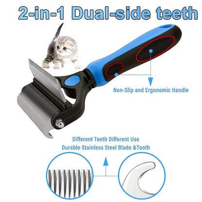 🐾 Professional Deshedding Tool for Dogs & Cats – Gentle, Efficient & Fur-Free Home ✨💖